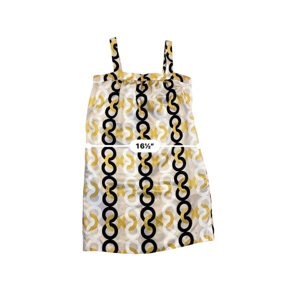 J.Crew womens silk shift dress chain print square neckline sleeveless side zip - Picture 9 of 9